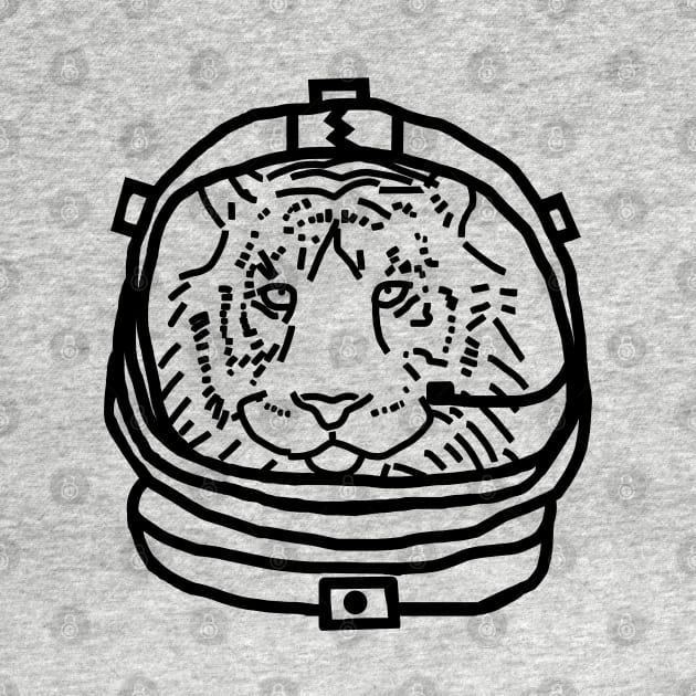 Sci Fi Tiger Space Astronaut by ellenhenryart